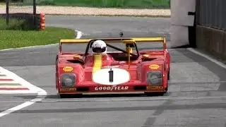 1972 Ferrari 312 PB 3.0L Flat-12 Sound - Warm Up & Fly Bys
