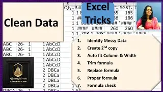 How to clean Messy Data in #excel data base #likeapro .  #Rpandeytutorials