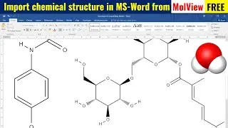 How to create and Import chemical structure in word from MolView (FREE)