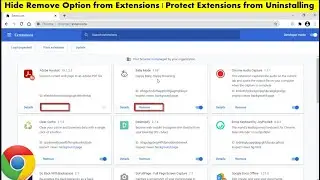 How to Disable Remove Option from Chrome Extensions on Windows 10