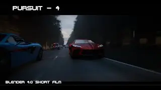 Pursuit 4! Blender 4.0 car chase film!