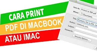 How to print PDF on a MacBook or IMAC