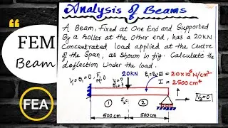 Beam Problem in Finite Element Analysis | FEM Beam problem| FEA | FEM