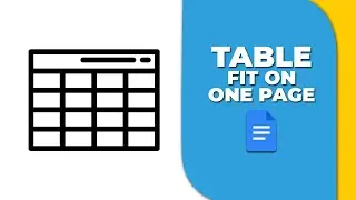 How to insert a table fit on one page in Google Docs