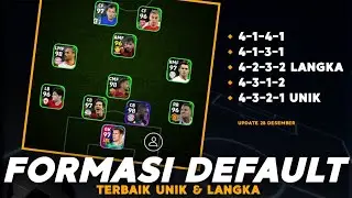 WAH🔥 INILAH 5 FORMASI DEFAULT TERBAIK UNIK & LANGKA TERBARU | efootball 2024