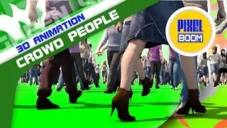 Green Screen Crowd People Walking Various Angles - Footage PixelBoom