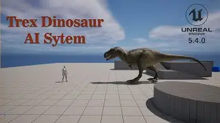 Unreal Engine 5.4 Creating a Trex Dinosaur AI system | Roam Around - Part - 1 #unrealengine5