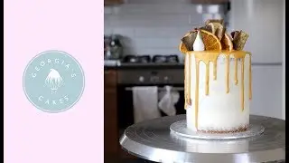 How To Make A Gold Drip Cake | Georgia's Cakes