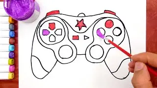 Host game PS4 PS5 xbox360 sony Nintendo Sega game game handle Children's stick figure coloring 主机游戏