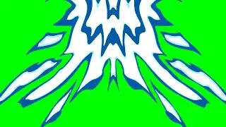 Animated Blue Flame Green Screen #24 with Sound