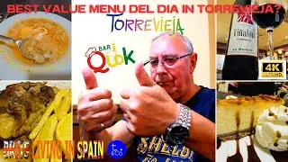 TORREVIEJA'S BEST KEPT SECRET for Budget Friendly Eats! Menu del Dia for 10.50€ at Bar Quick