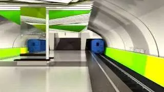 Визуализация станции метро Лермонтовский проспект в Москве