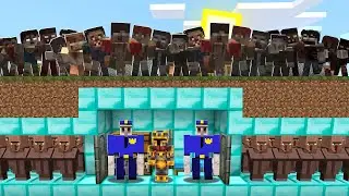 Minecraft DON'T ENTER UNDERGROUND HOUSE BUNKER WITH DIAMOND MOD !! DANGEROUS ZOMBIE ! Minecraft Mods