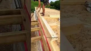 We Assemble Door and Window Lintels. Marking the Location of the Wooden Posts