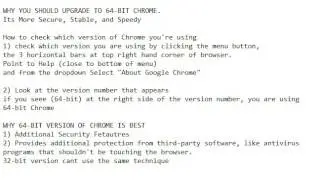 64 bit vs 32 bit  Chrome