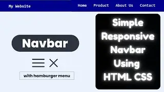 How to Make Simple Responsive Menu Bar using HTML CSS