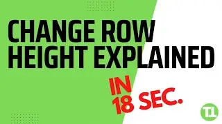 How to Change The Row Height Explained In 18 Seconds Google Sheets Excel 🤯