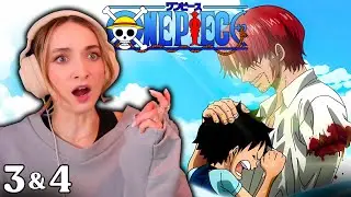 Shanks & Luffy's Past! 💔 FINALLY Watching ONE PIECE | Episode 3-4 Reaction & Discussion