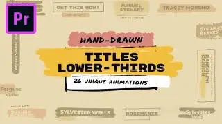 FREE Hand Draw Brush Title Template for Adobe Premiere Pro + Tutorial