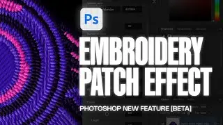 Photoshop NEW FEATURE - Embroidery Patch Effect [Beta]