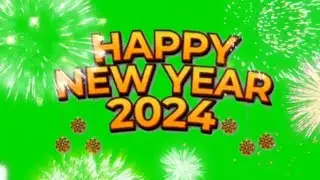 Happy New year 2024 Green screen video