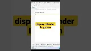 display calender in python program 