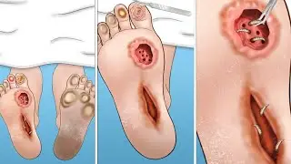ASMR | Mengobati Luka Berlubang Pada Kaki Akibat Diger0g0ti Oleh B3latung