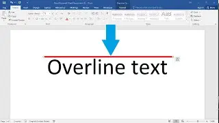 Overline text in Word