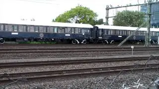 Vertrek Venice Simplon Orient Express net buiten Amsterdam Centraal 24-06-2021.