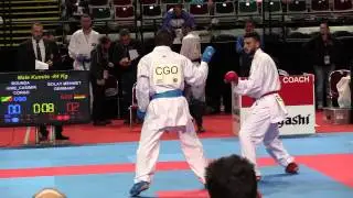 Casimir BOUNDA of Congo vs Mehmet BOLAT of Germany - 2014 World Karate Championships