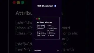 CSS Cheatsheet 