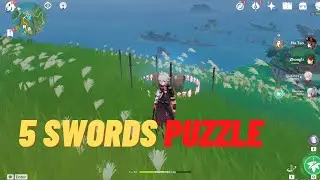 How To Solve 5 SWORDS Puzzle in HIGI VILLAGE INAZUMA | Genshin Impact