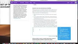 4. Set up Twitter Developer Account