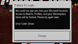 How To Fix Error Code Ghast In Minecraft PE.