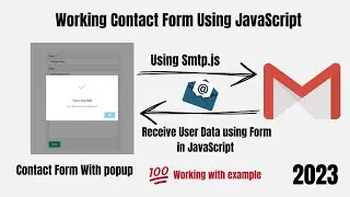 How To Make working Contact Form Using JavaScript With Popup | send Email using smtp js JavaScript