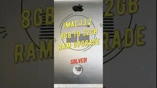 Apple iMac 13,2 27-inch A1419 RAM Upgrade