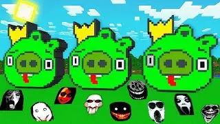 SURVIVAL MINION PIGS BASE JEFF THE KILLER and SCARY NEXTBOTS in Minecraft - Gameplay - Coffin Meme