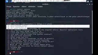 How To Get Matrix Effect Terminal On Kali Linux |EMİP|