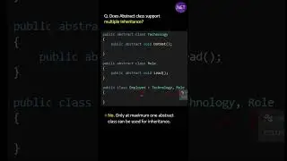Does Abstract class support multiple inheritance?