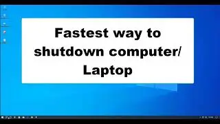 Fastest way to Shutdown Computer/Laptop | Technical with Urvashi