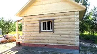 Баня 4,5 на 6 из бревна / Баня из сосны для дачи