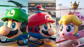 Mario Brothers In The Form Of A Helicopter All Characters