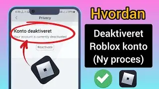 Sådan deaktiveres Roblox-konto, Roblox-konto deaktiveret