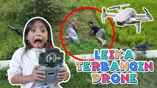 DRONE LEIKA KEJAR AYAH & TOMPEL 😱 TERBANG SENDIRI KELILING KAMPUNG
