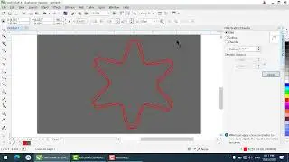 simple flower in coreldraw by shape outline