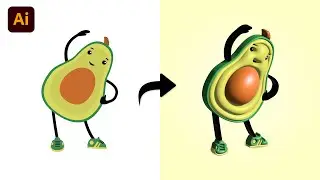How to Make 3D Character in Adobe Illustrator | Vector to 3D in Illustrator Tutorial