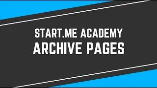 How to Archive Pages