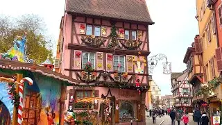 [4K ]🇫🇷 Colmar, France: Magical Christmas Town🎄⭐Fairy-tale Christmas market in Alsace🎅  Dec. 2022
