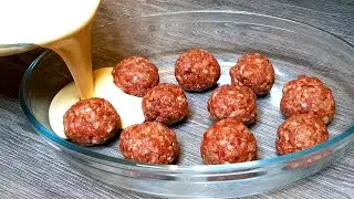 Легче мясного пирога💯 Заливной пирог с фрикадельками. Пирог с фаршем рецепт, несладкого пирога
