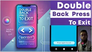 double back press to exit the app android studio java | the cracker
